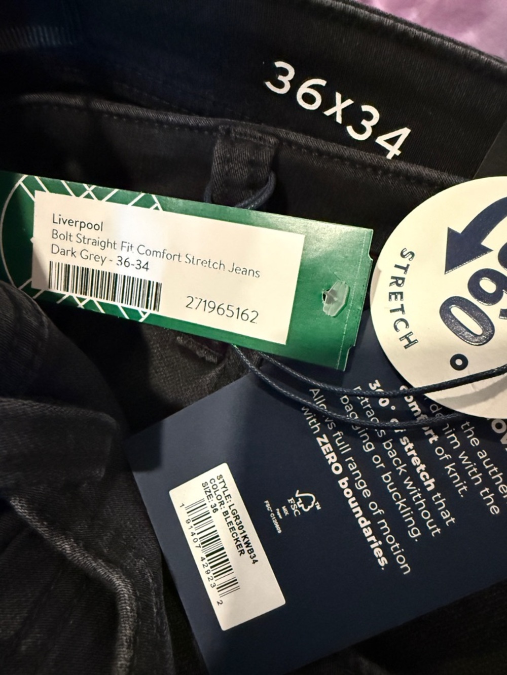 Liverpool Bolt Relaxed Straight Jeans NWT